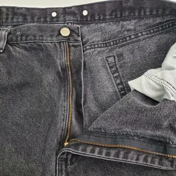 Wrangler relaxed fit mens 40x30 black faded jeans Suspender buttons - Picture 5 of 8